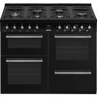 Smeg CX113GMBL 110cm Concert Dual Fuel Range Cooker - Black