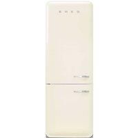 Smeg 50s Style Retro Left Hand Hinge FAB38LCR6 205cm High Frost Free Fridge Freezer - Cream - D Rated, Cream