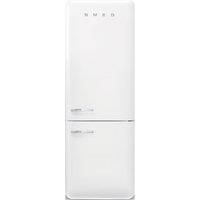 Smeg 50s Style Retro Right Hand Hinge FAB38RWH6 205cm High Frost Free Fridge Freezer - White - D Rated, White