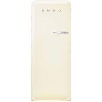 Smeg 50s Style Retro Left Hand Hinge FAB28LCR6UK 153cm High Small Fridge with Ice Box - Cream - C Rated, Cream