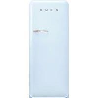 Smeg 50s Style Retro Right Hand Hinge FAB28RPB6UK 153cm High Small Fridge with Ice Box - Pastel Blue - C Rated, Blue