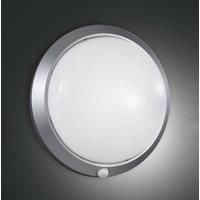 Fabas Luce Armilla outdoor wall light, silver, motion detector, 30 cm