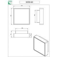 Fabas Luce Oban wall light, 24 cm x 24 cm, 1 x E27, white, IP65