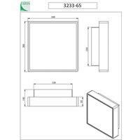 Fabas Luce Oban wall light, 30 cm x 30 cm, 2 x E27, white, IP65