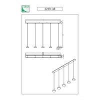 Fabas Luce LED pendant light Dunk, aluminium, 5-bulb, 3,000 K, metal