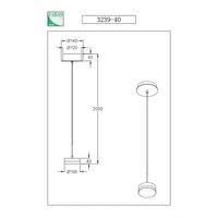 Fabas Luce Pendelleuchte Dunk LED 8W Metall- und Methacrylatgestell Aluminium IP20