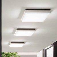 Fabas Luce Desdy LED outdoor ceiling light, 30x30 cm, white
