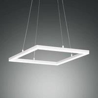 Fabas Luce Bard LED pendant light, 42 x 42 cm in white