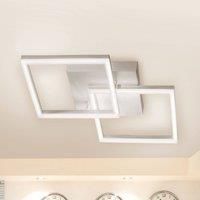 Fabas Luce Bard Integrated LED Semi Flush Light White Glass