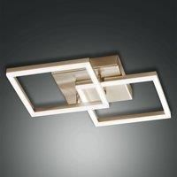 Fabas Luce Bard LED ceiling light 45 x 45 cm matt gold finish
