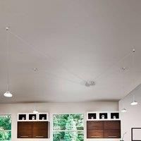 Fabas Luce Isabella LED Cluster Pendant Ceiling Light Satin Aluminum Glass