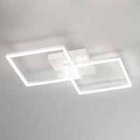 Fabas Luce Bard Integrated LED Semi Flush Light White Glass