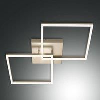Fabas Luce Bard Integrated LED Semi Flush Light Gold Matt Glass