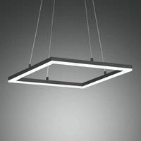 Fabas Luce Bard LED Integrated Pendant Ceiling Light Light Anthracite Glass