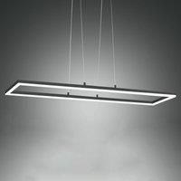 Fabas Luce Bard LED Integrated Pendant Ceiling Light Light Anthracite Glass