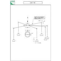 Fabas Luce Arabella LED Cluster Pendant Ceiling Light Transparent Grey Glass