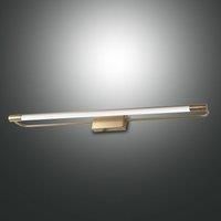 Fabas Luce Rapallo LED wall light, brass, IP44, 80 cm