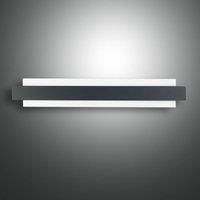 Fabas Luce Regolo Integrated LED Wall Light Black Glass
