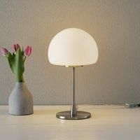 FABAS LUCE 2654-31-178 Gaia big table Metal frame and blown glass Satin nickel Touch ignition