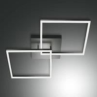 Fabas Luce Bard Integrated LED Semi Flush Light Anthracite Glass