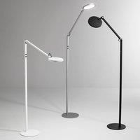 Fabas Luce Regina LED Integrated Floor Lamp White Glass