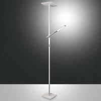 Fabas Luce LED floor lamp Ideal, reading arm, white