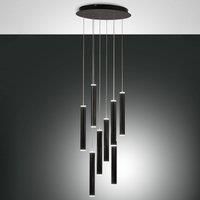 Fabas Luce Prado LED Cluster Pendant Ceiling Light Black Glass