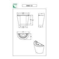 Fabas Luce Viki Wall Uplight Amber Glass, E27