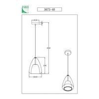 Fabas Luce Britton Dome Pendant Ceiling Lights Transparent Grey Glass, E27
