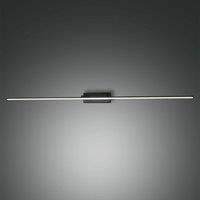 Fabas Luce LED mirror light Nala, black, width 110 cm, metal