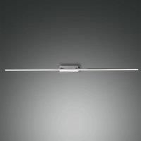 Fabas Luce LED mirror light Nala, chrome-plated, width 110 cm, metal