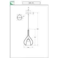 Fabas Luce Pendant light purple, green, 1-bulb, glass