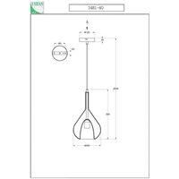 Fabas Luce Pendant light purple, azure blue, 1-bulb, glass