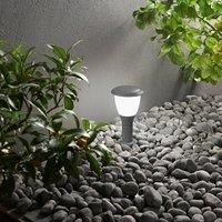 Fabas Luce Thiago pillar light, 30 cm, dark grey, metal, E27, IP65