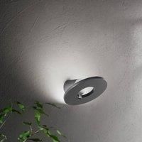 Fabas Luce LED outdoor wall lamp Elite, dark grey, metal, 24 cm, IP54