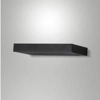 Fabas Luce Guia LED wall light, black, metal, 24 cm wide
