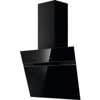 Elica Ascent ASC-AT-BLK-60 Wifi Connected 60cm Chimney Cooker Hood - Black - For External / Recirculation Ventilation, Black