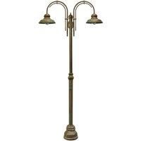 Moretti Luce Luca two-bulb lamp post with a double arch