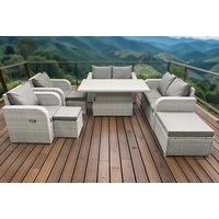 2 Love Sofa With 2 Reclining Chairs, Adjustable Lifting Dining & 3 Stools