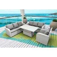 2 3-Seater Sofa With Lifting Table & Reclining Chair