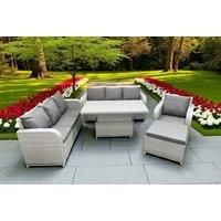 2 3-Seater Sofa With Lifting Table, Reclining Chair & Stool