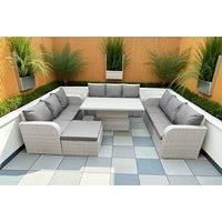 3 3-Seater Sofa With Lifting Table & Stool
