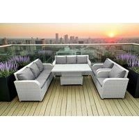2 3-Seater Sofa With Lifting Table & 2 Reclining Chair