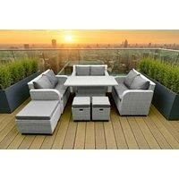 3 Loveseat Sofa With Lifting Table & 3 Stools
