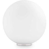 Ideal Lux 009131 MAPA TL1 D30, Matt Nickel Finished Metal Mount. Spherical Diffuser in White Blown and Acidified Glass, E27, 60 W