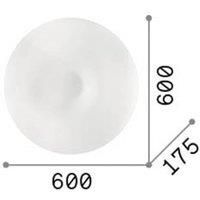 Ideal Lux Glory PL5 D60 Light Ceiling Lamp, Glass, White