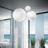 Ideal Lux Map SP1 D50 Brushed E27 Nickel, White Lighting Suspension – Suspension Lighting (Brushed Nickel, White, White, Glass, Metal, Glass, Kitchen)