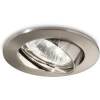 Swing downlight round, GU10 pivotable 3-set nickel