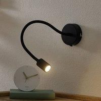Ideallux Flexible LED wall light Focus, black