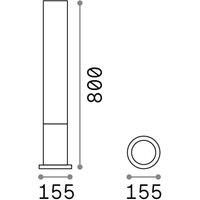 Edo Outdoor Round Bollard White IP44